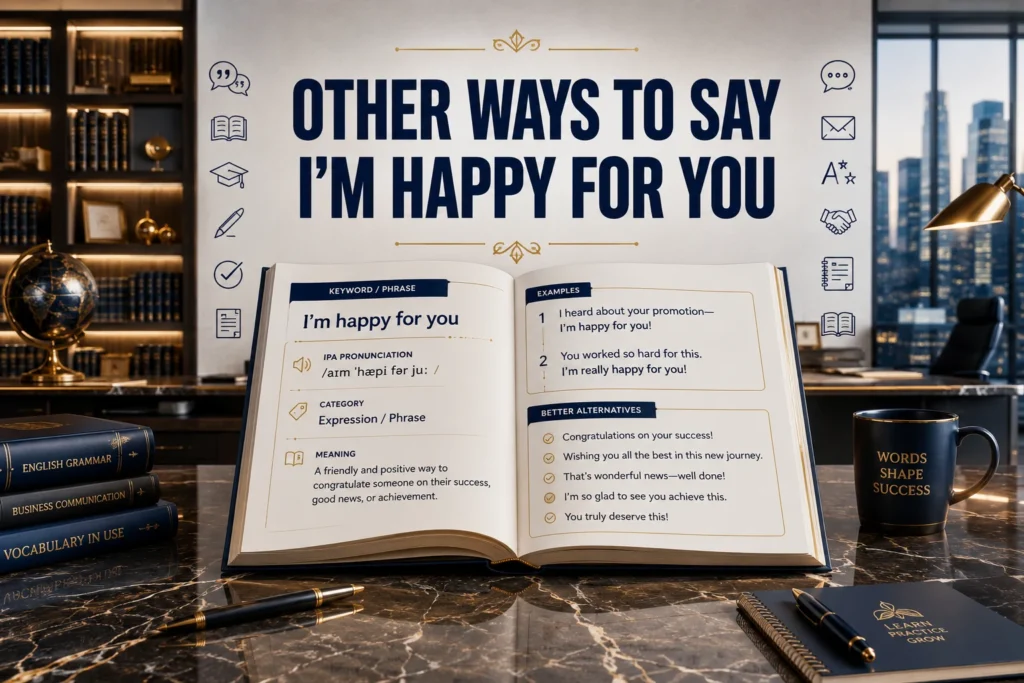 other ways to say i’m happy for you