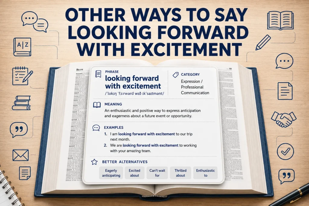 Other Ways to Say Looking Forward With Excitement: Professional, Polite, Formal, and Friendly Alternatives