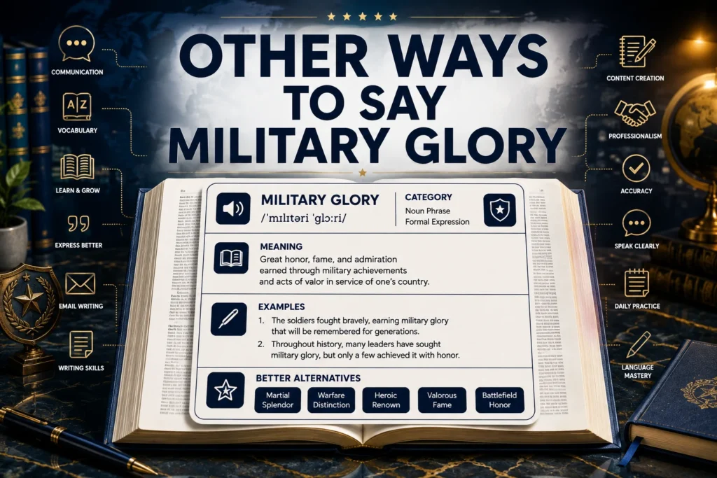 Other Ways to Say Military Glory Professional, Formal, and Respectful Alternatives
