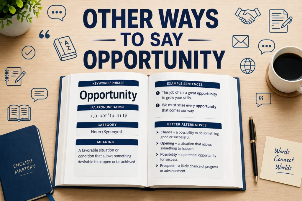 other ways to say opportunity