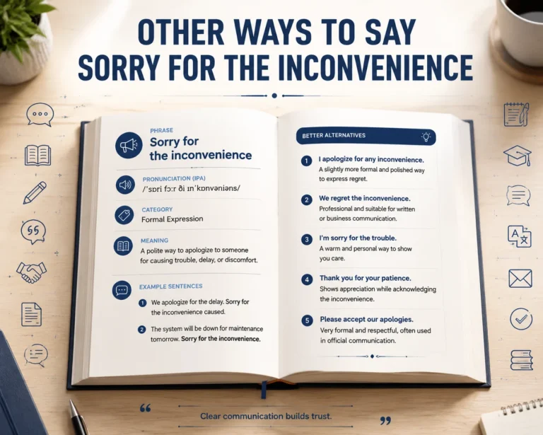 other ways to say sorry for the inconvenience