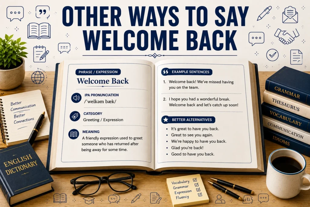 Other Ways to Say Welcome Back: Professional & Polite Alternatives
