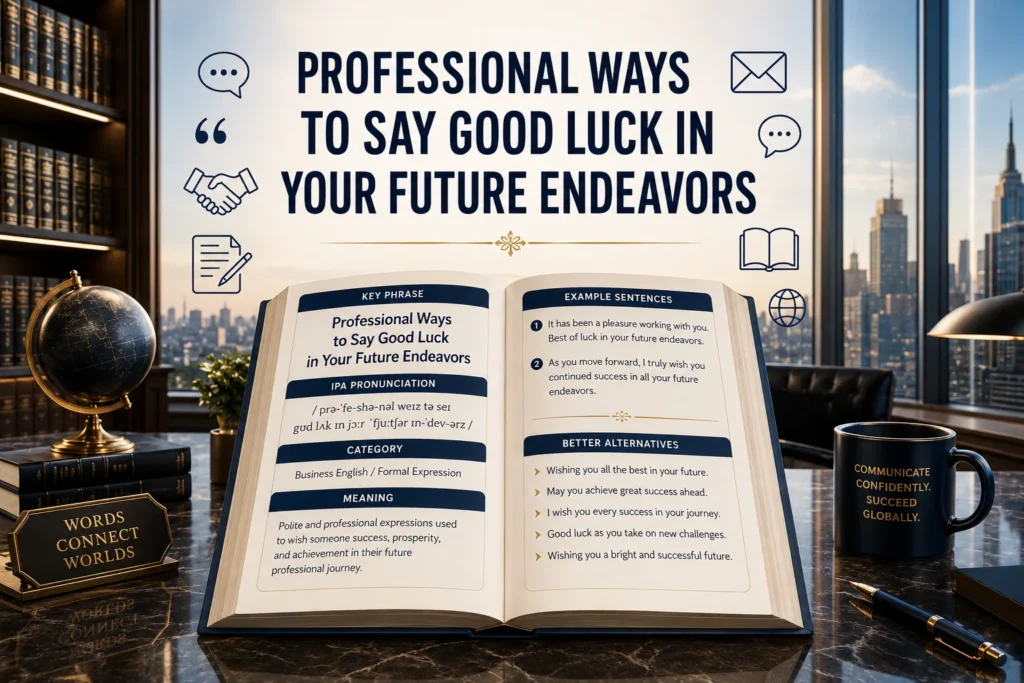 professional ways to say good luck in your future endeavors