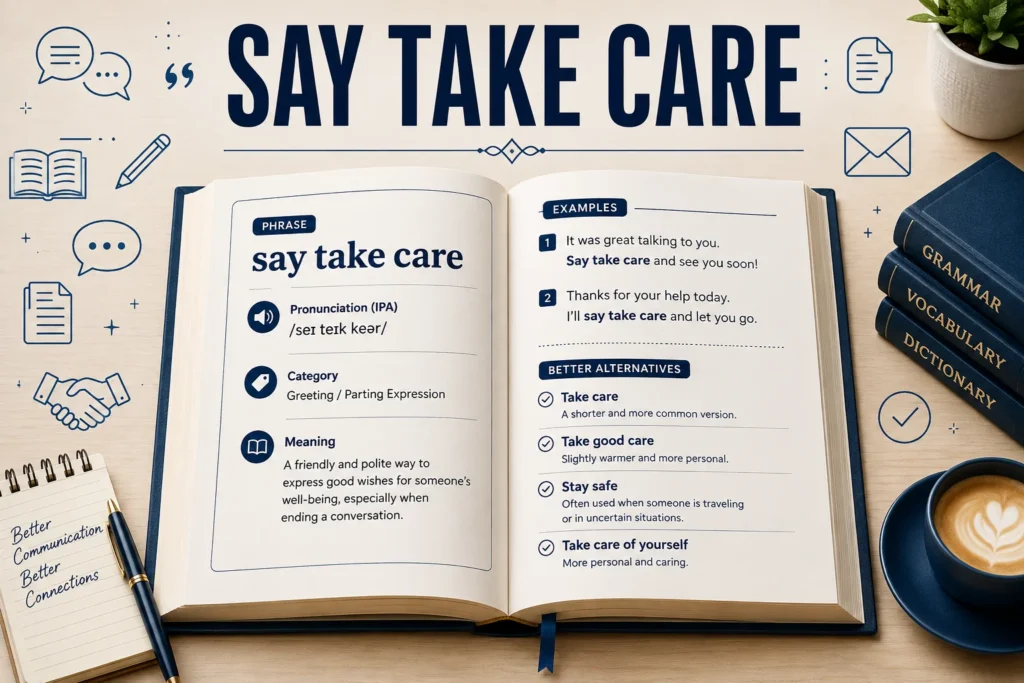 say take care