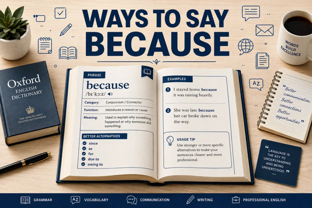 ways to say because