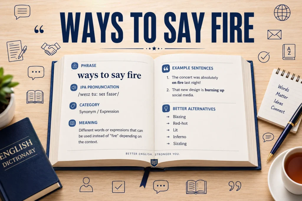 ways to say fire