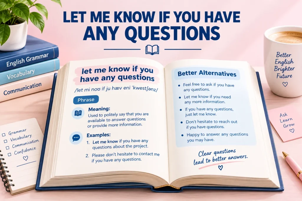 Let Me Know If You Have Any Questions Professional Alternatives