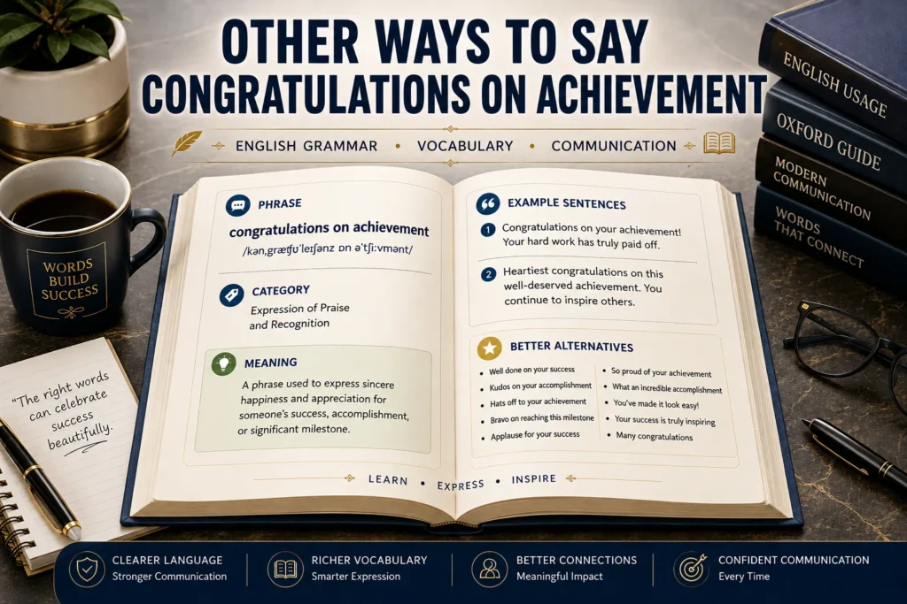Other Ways to Say Congratulations on Achievement Professional & Polite Alternatives