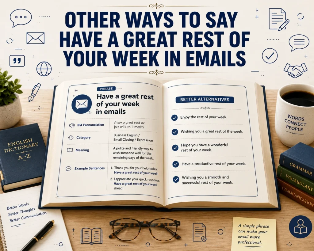 Other Ways to Say Have a Great Rest of Your Week in Emails:Professional & Polite Alternatives