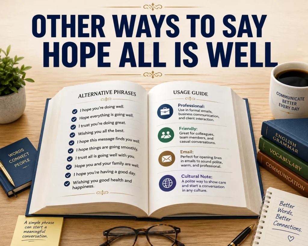 Other Ways to Say Hope All Is WellProfessional & Polite Alternatives