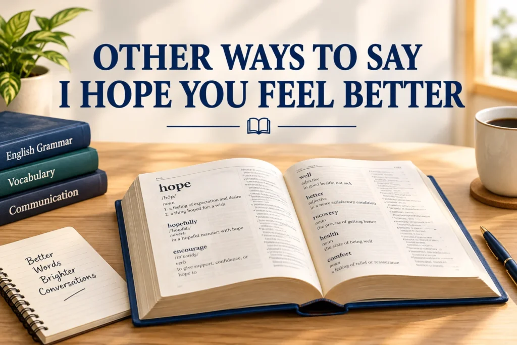 other ways to say i hope you feel better