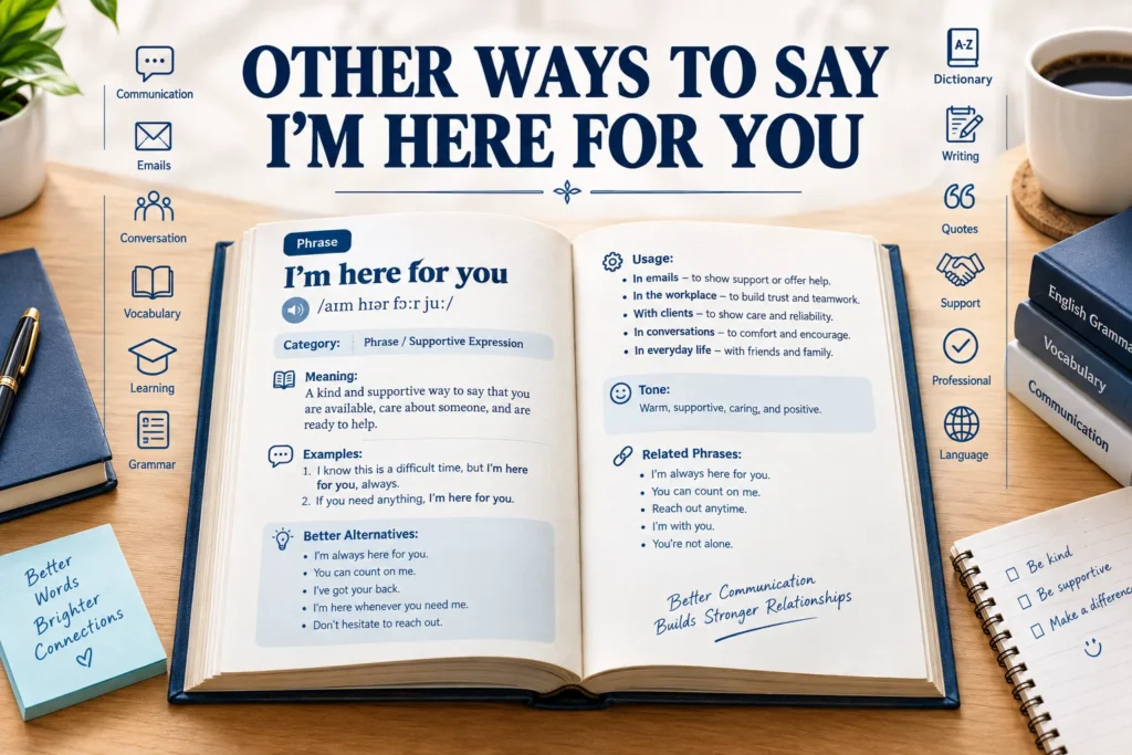 other ways to say i’m here for you