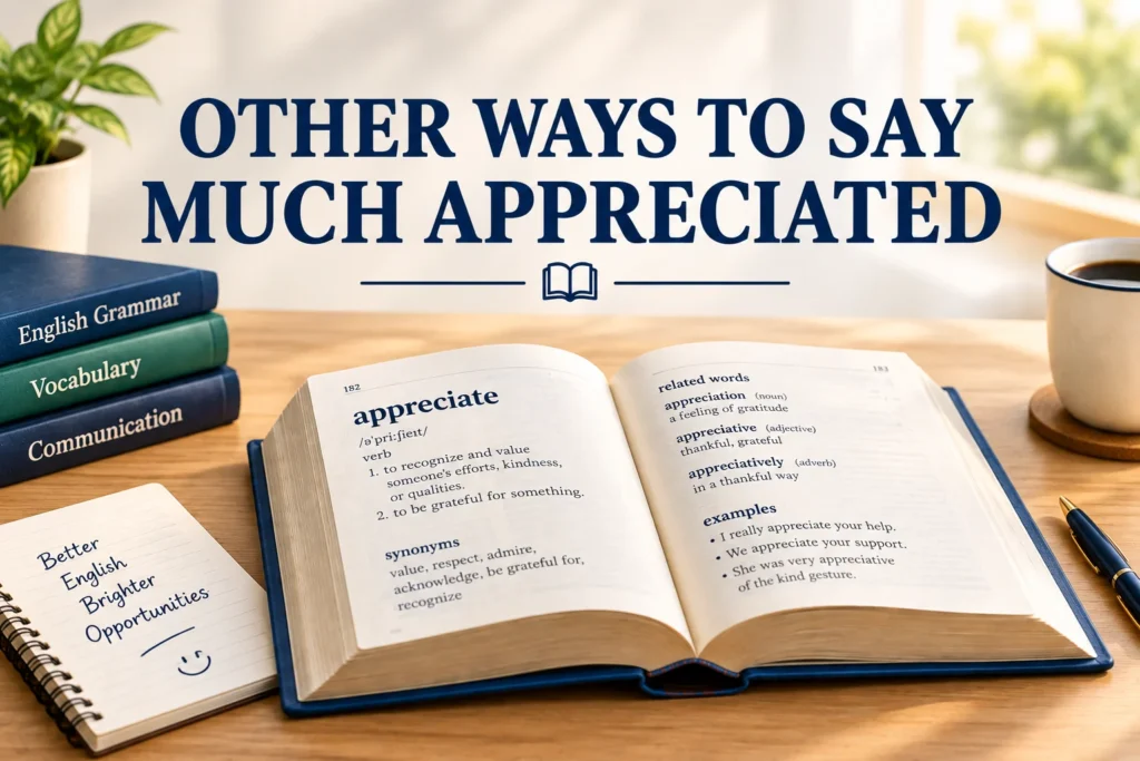 other ways to say much appreciated