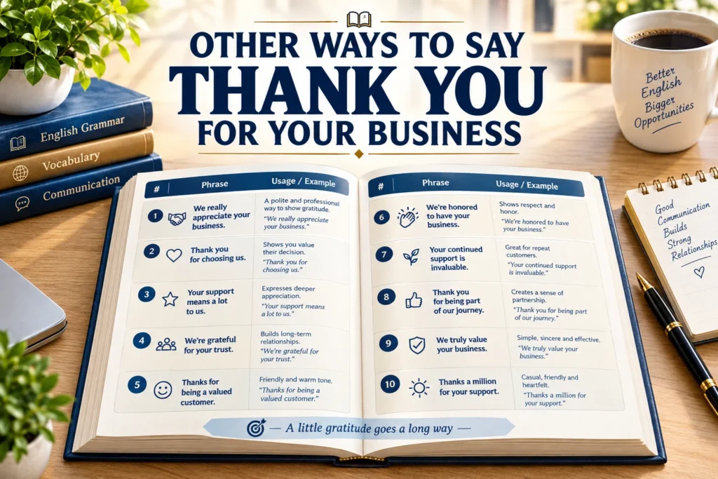 Other Ways to Say Thank You for Your Business Professional & Polite Alternatives