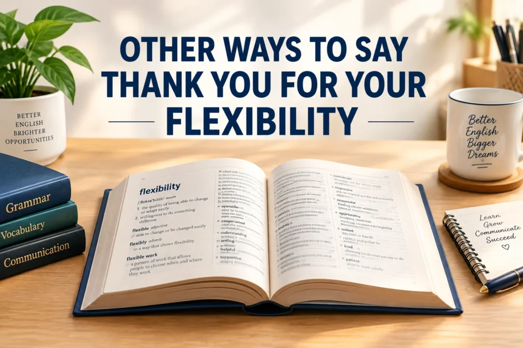 Other Ways to Say Thank You for Your Flexibility Professional & Polite Alternatives
