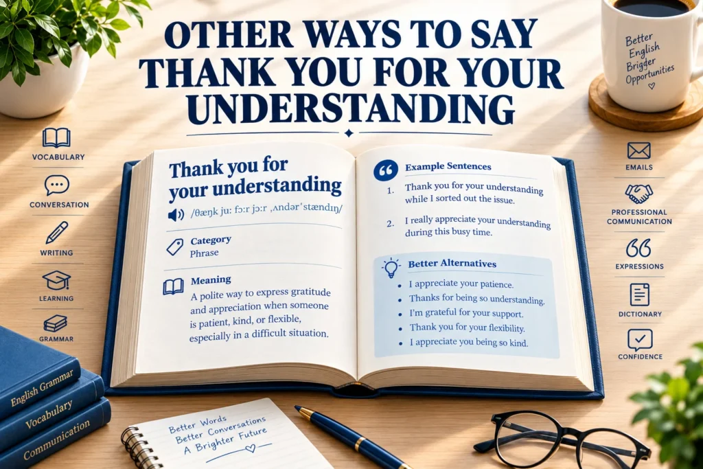 other ways to say thank you for your understanding