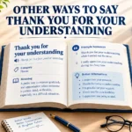 Other Ways to Say Thank You for Your Understanding Professional & Polite Alternatives