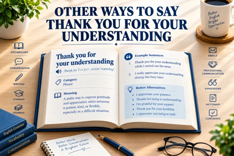 other ways to say thank you for your understanding