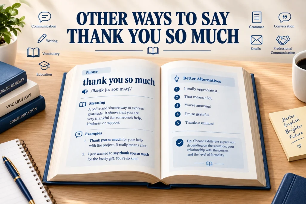 Other Ways to Say Thank You So Much Professional & Polite Alternatives