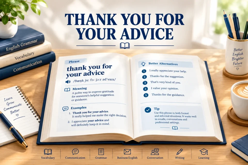 Thank You for Your Advice Professional & Polite Alternatives 