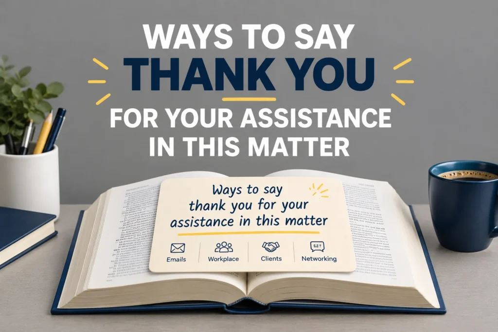 Ways to Say Thank You for Your Assistance in This Matter Professional & Polite Alternatives