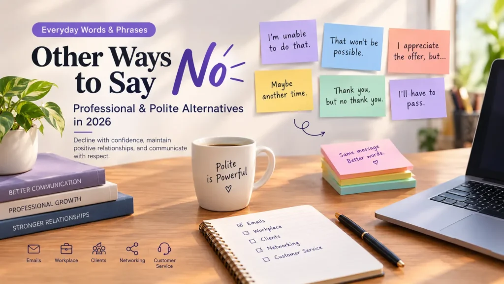 Other Ways to Say No: Professional & Polite Alternatives in 2026