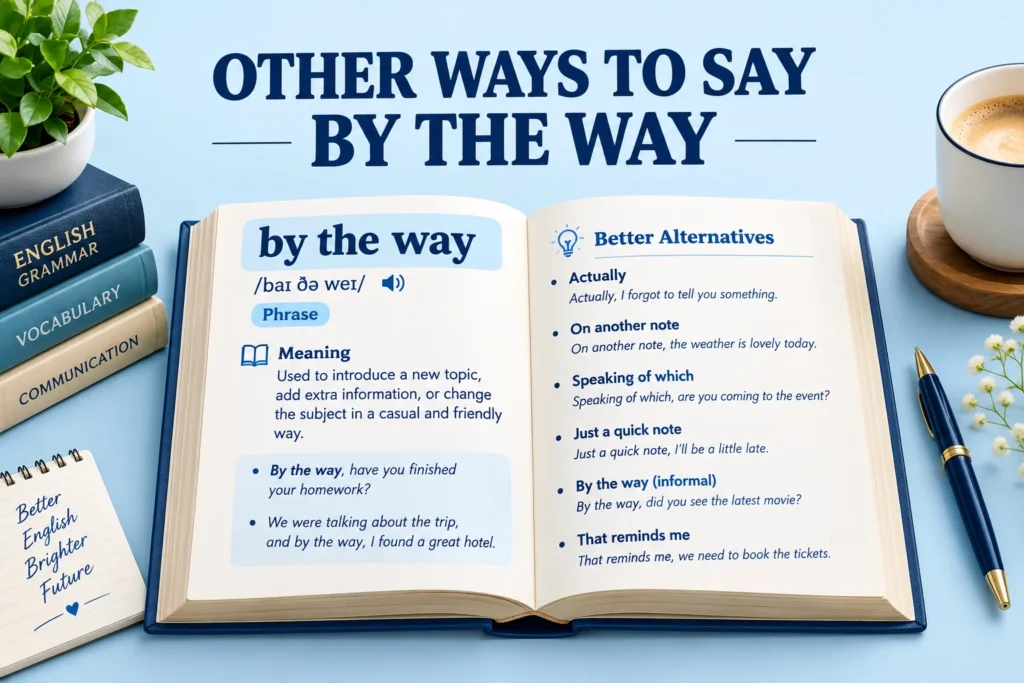 Other Ways to Say By the Way Professional & Polite Alternatives 