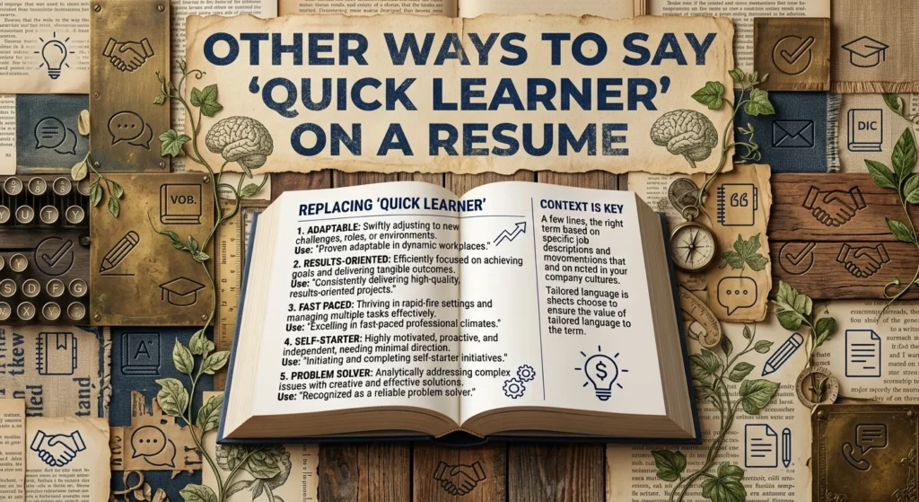 Other Ways to Say Quick Learner on a Resume Professional & Polite Alternatives 