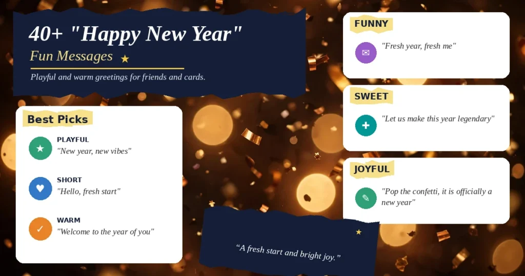 40+ "Happy New Year" Fun Messages