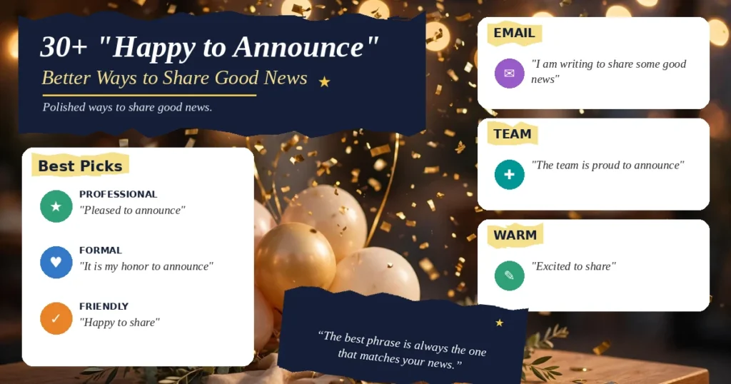 30+ "Happy to Announce" Better Ways to Say It