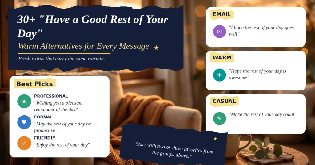 30+ "Have a Good Rest of Your Day" Alternatives