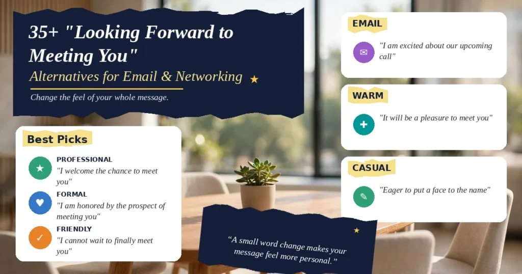 35+ "Looking Forward to Meeting You" Alternatives