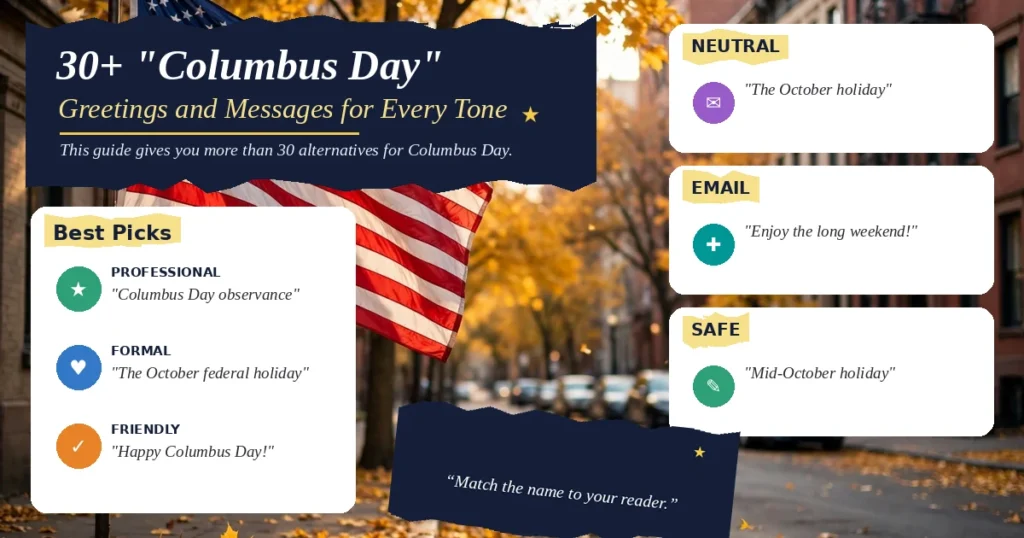 30+ "Columbus Day" Greetings & Messages (2026)