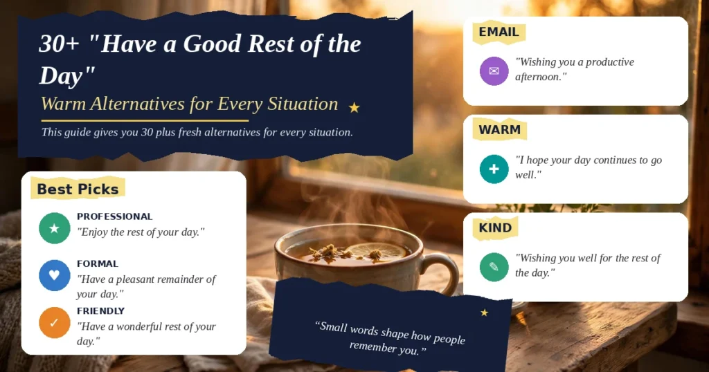 30+ "Have a Good Rest of the Day" Alternatives (2026)