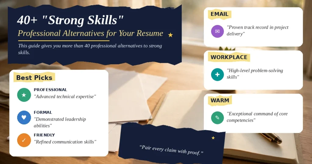 40+ "Strong Skills" Resume Alternatives (2026)