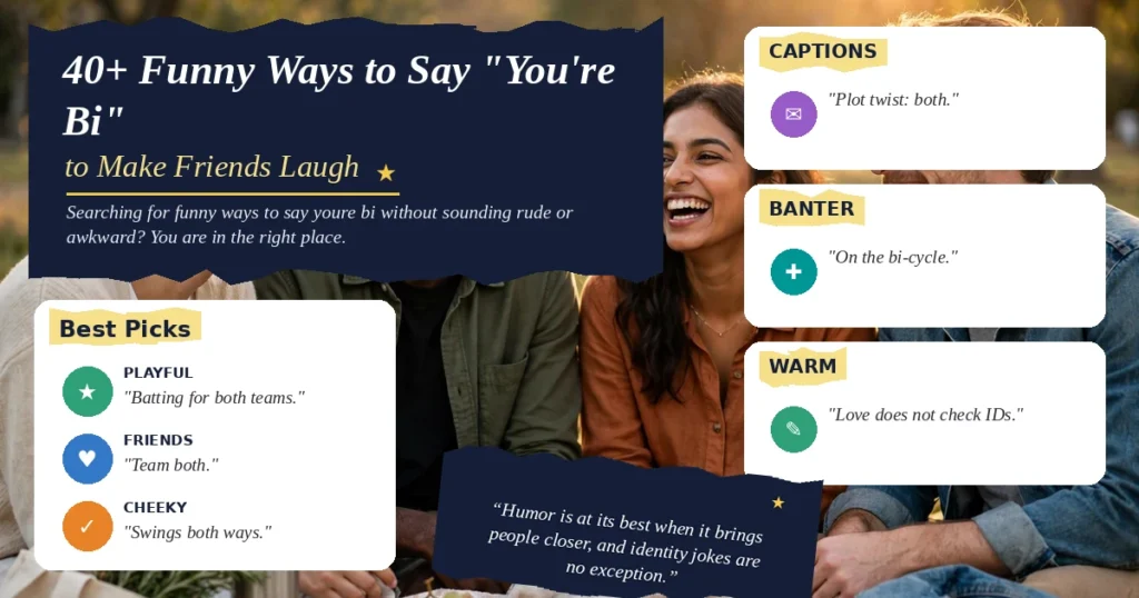40+ Funny Ways to Say "You're Bi" to Make Friends Laugh