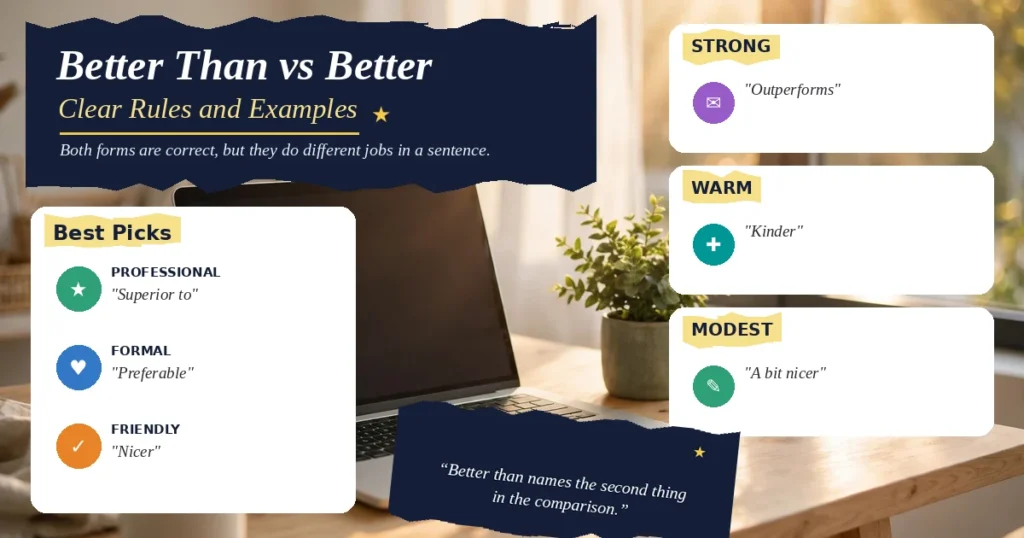 Better Than vs Better: Clear Rules and Examples