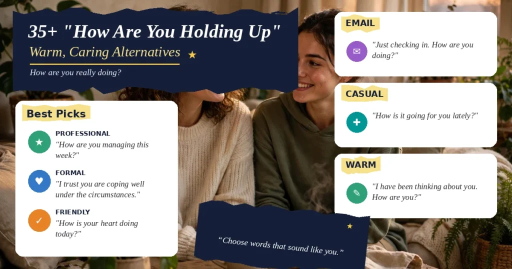 35+ "How Are You Holding Up" Alternatives