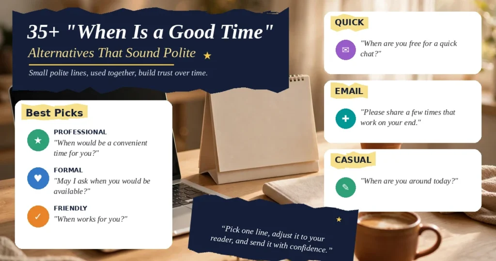 35+ "When Is a Good Time" Alternatives That Sound Polite
