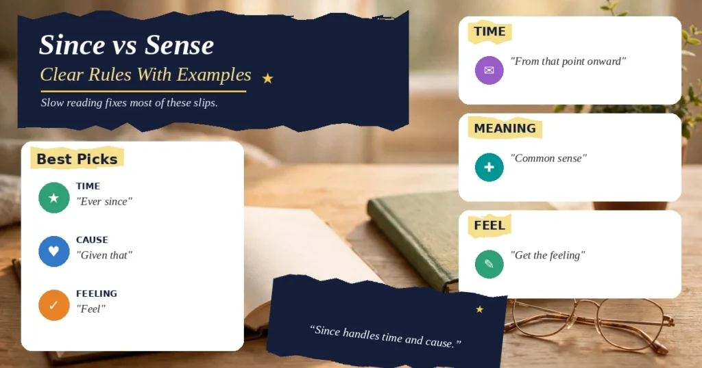 Since vs Sense: Clear Rules With Examples