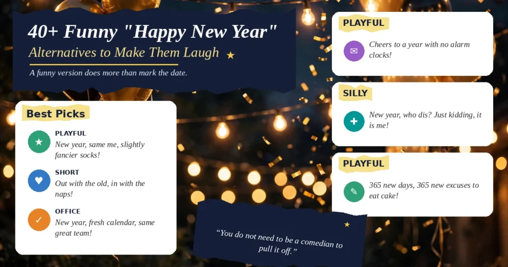 40+ Funny "Happy New Year" Alternatives to Make Them Laugh