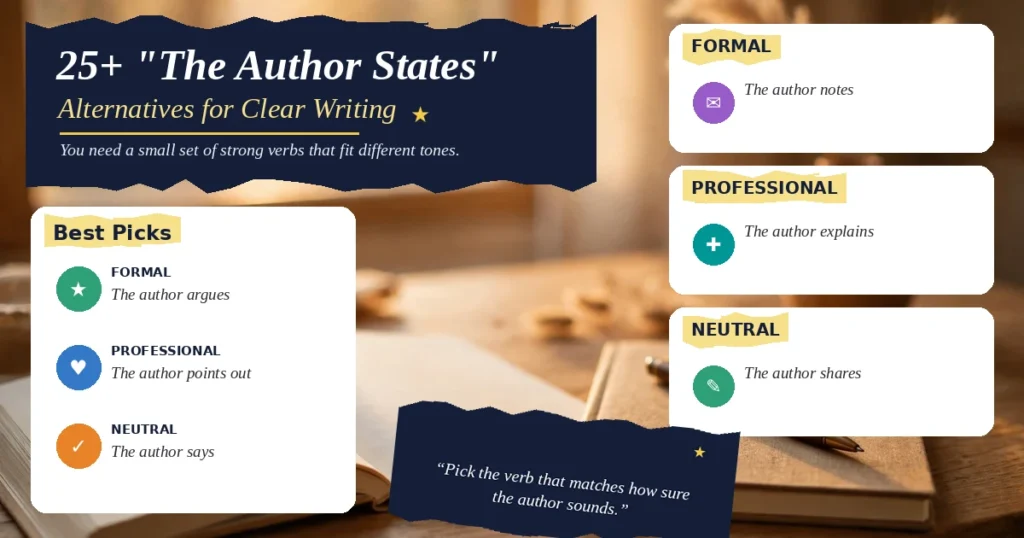 25+ "The Author States" Alternatives for Clear Writing