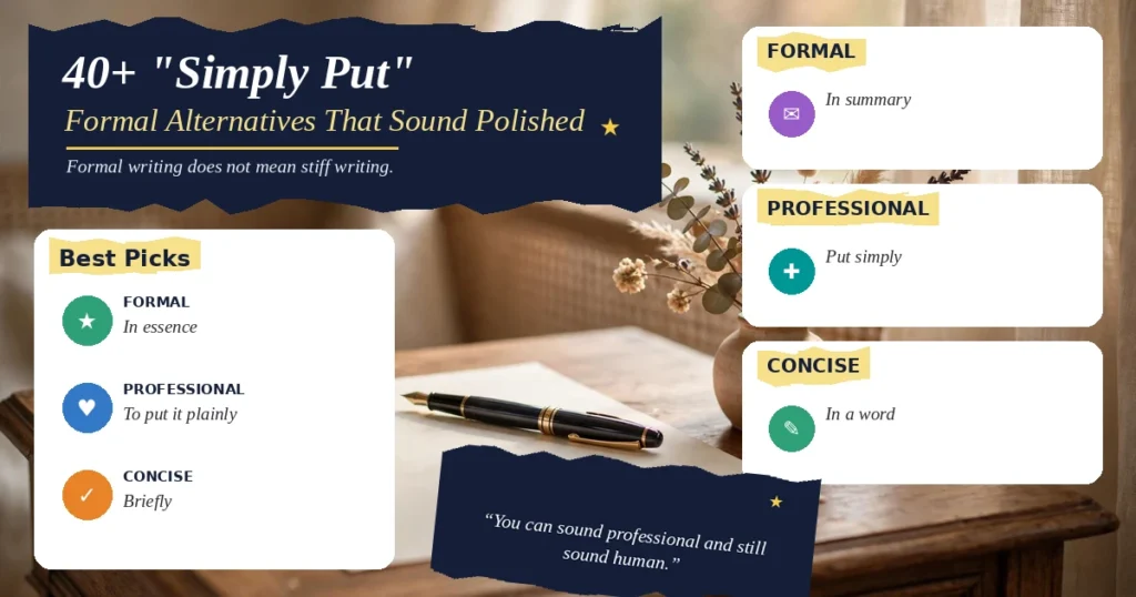 40+ "Simply Put" Formal Alternatives That Sound Polished
