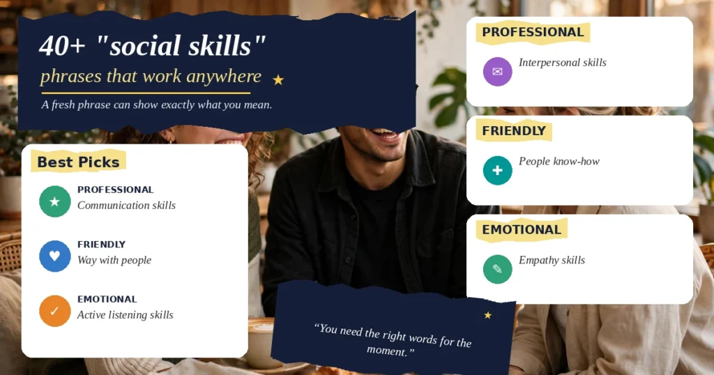 40+ "social skills" phrases that work anywhere