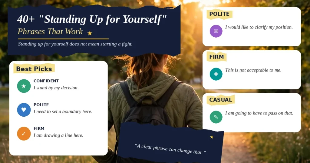40+ "Standing Up for Yourself" Phrases That Work