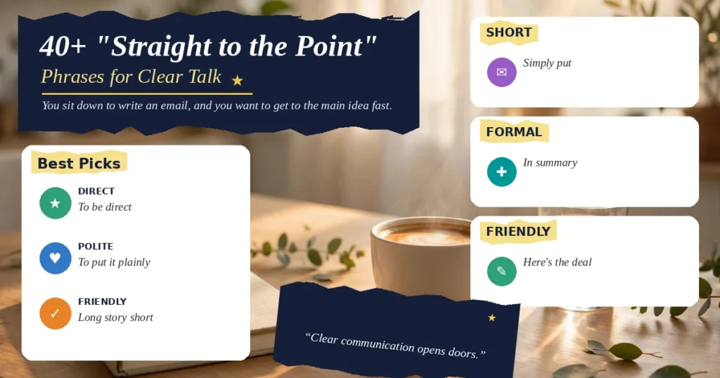 40+ "Straight to the Point" Phrases for Clear Talk