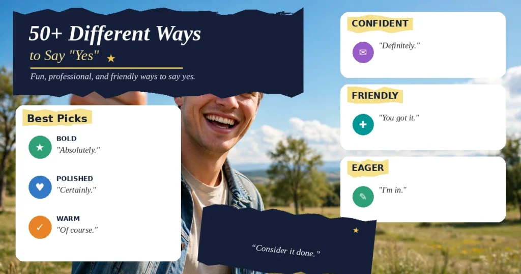 50+ Different Ways to Say "Yes"