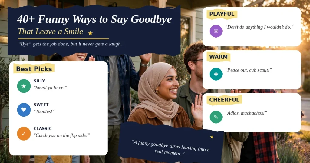 40+ Funny Ways to Say Goodbye That Leave a Smile
