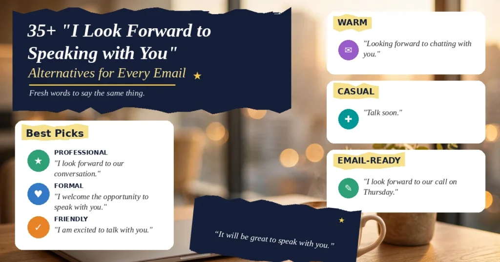 35+ "I Look Forward to Speaking with You" Alternatives