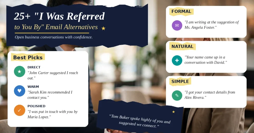 25+ “I Was Referred to You By” Email Alternatives